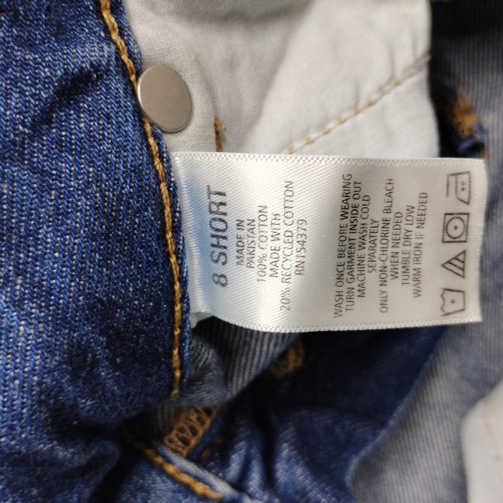 Aeropostale Aero Baggy Wide Leg Jeans Womens 8 Short Medium Wash Blue Denim - Picture 8 of 8